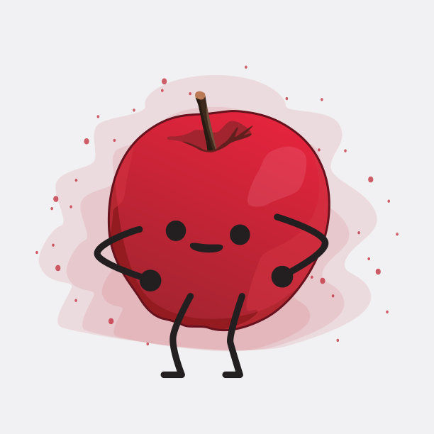 可爱的苹果的角色图片下载