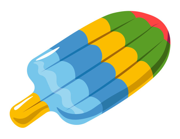 夏天海边或游泳池的充气床垫图片下载