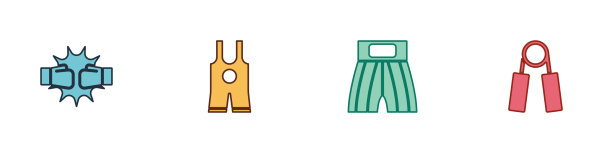 在拳击手套摔跤背心中设拳图片下载