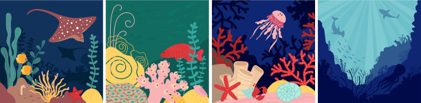 海洋世界背景水下生活自然图片下载