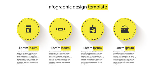 装好果酱罐、糖果切菜板和袋装面粉图片下载