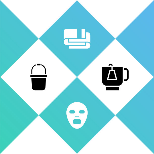 设定桑拿桶面部化妆面膜毛巾图片下载