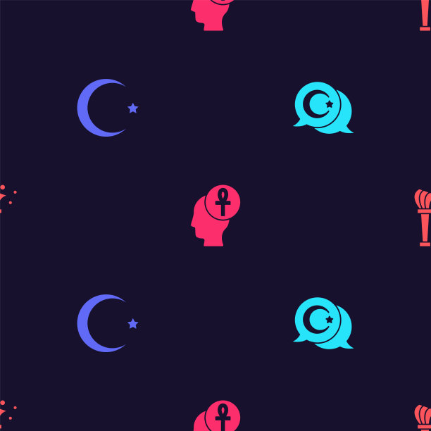 定星与新月十字与十字图片下载