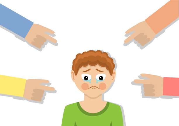 欺负和不快乐的孩子哭泣图片下载