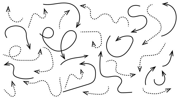 箭头线向下设置黑白模式图片下载