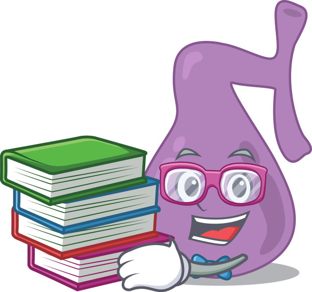 一个勤奋的学生在设计胆囊吉祥物图片下载