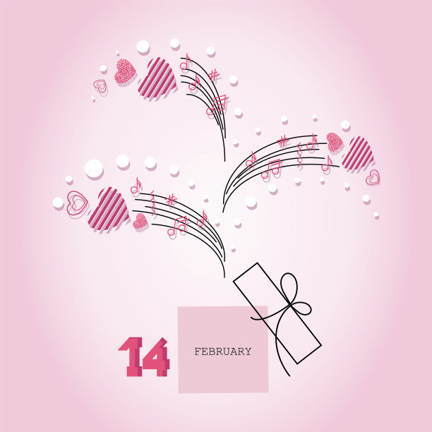 情人节打开音乐盒2月14日图片下载