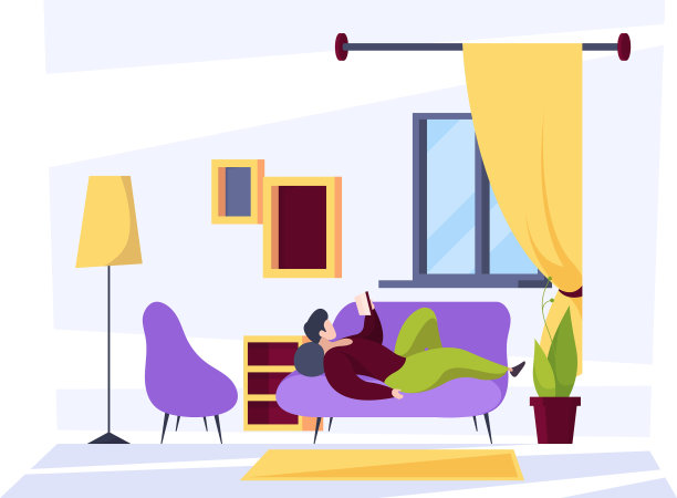 人们在房间里看书，人物放松和图片下载