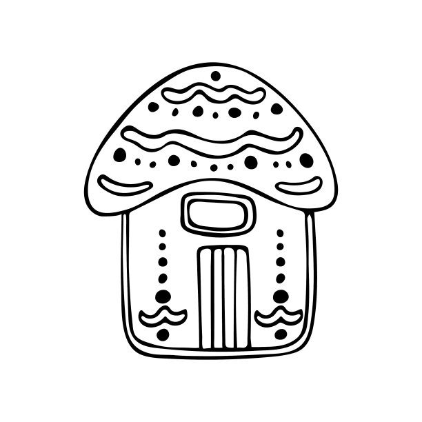 圣诞节可爱的姜饼屋图片下载