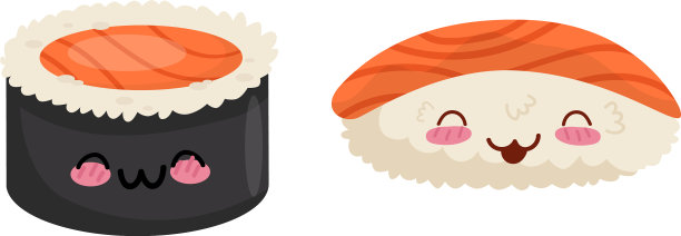 有趣的寿司和做寿司的笑脸图片下载