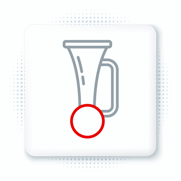 线路信号喇叭上车辆图标隔离在白色图片下载