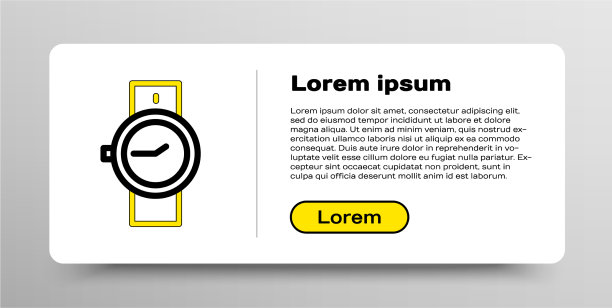 线腕表图标隔离在白色背景上图片下载