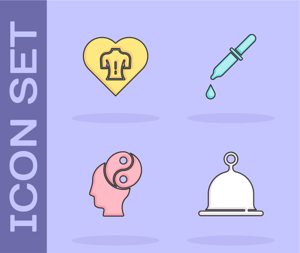 设置桑拿帽按摩阴阳和吸管图标图片下载