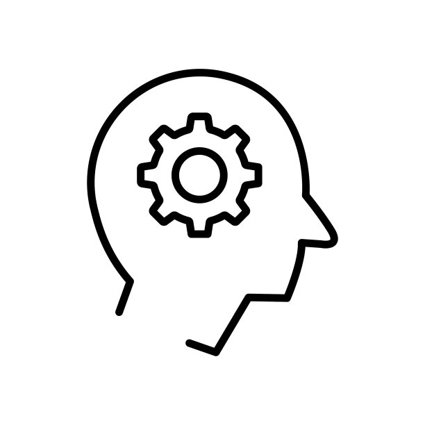 头部带有设置线图标的管理符号图片下载