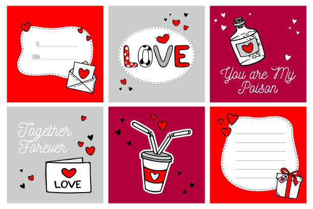 在doodle st中设置有创意的情人节卡片图片下载