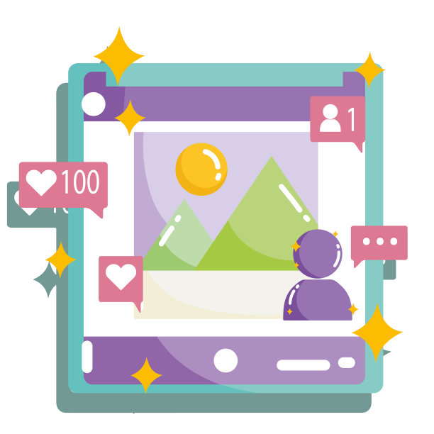 社交媒体手机图片喜欢聊天信息图片下载