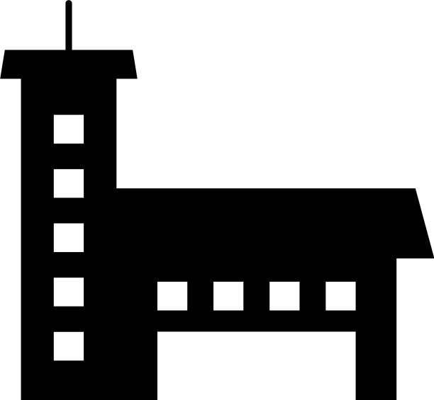 城市建筑图标剪影风格图片下载