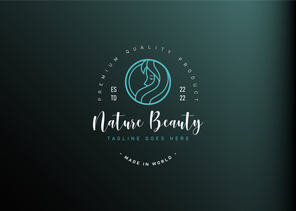 美容院和水疗中心标志设计女士与图片下载