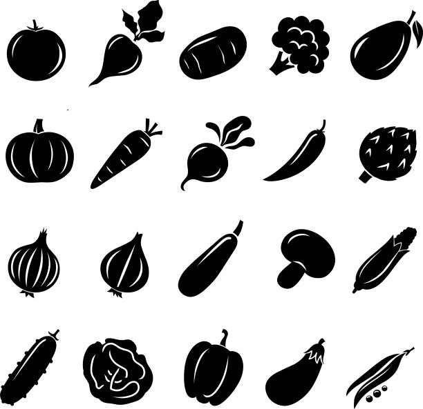 剪影不同的蔬菜高汤图片下载