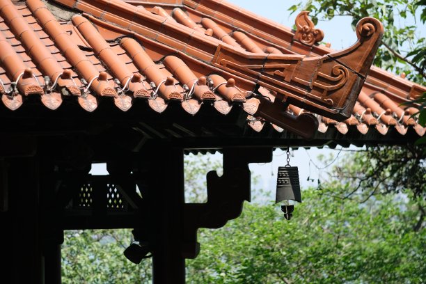 屋檐下的中国编钟图片下载