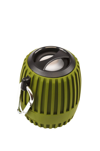 时尚的紧凑型音乐扬声器孤立的白色背景图片下载