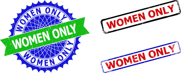 女人只有玫瑰形和长方形的双色印章图片下载