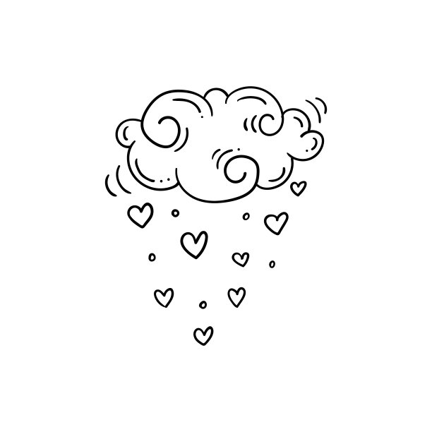 黑色和白色的云与雨图片下载