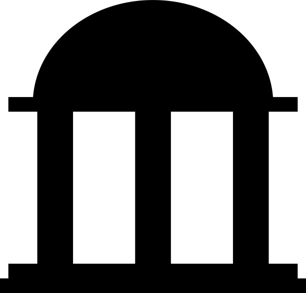 天文台建筑的图标剪影风格图片下载