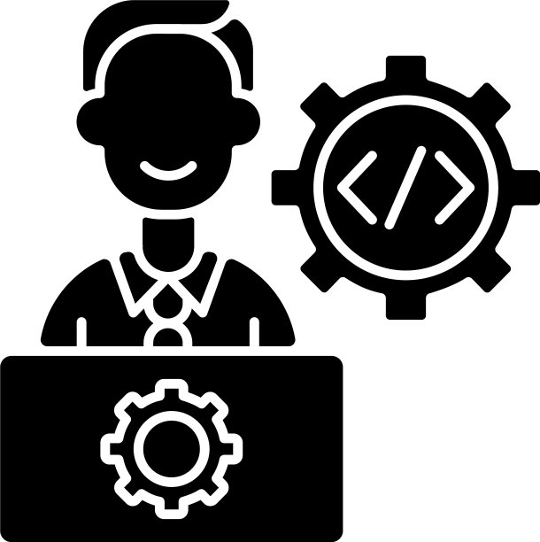 It系黑色象形图标图片下载