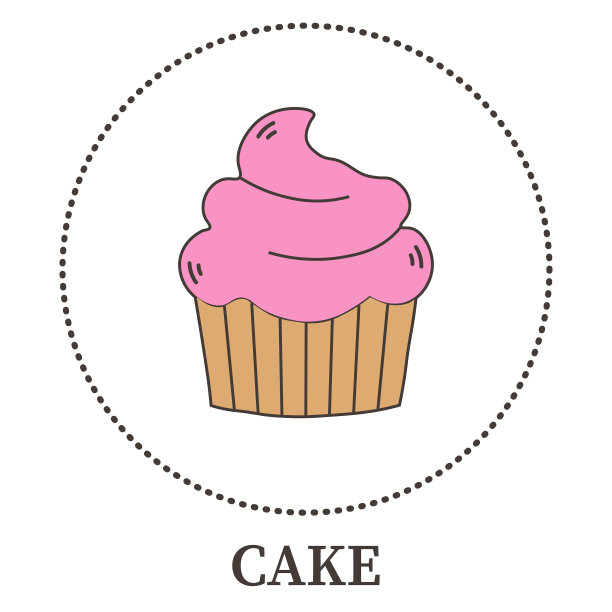 抽象美丽的蛋糕在白色的背景图片下载