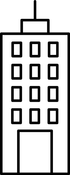 图标酒店建筑线条风格图片下载