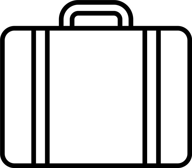 旅行箱图标线条风格图片下载