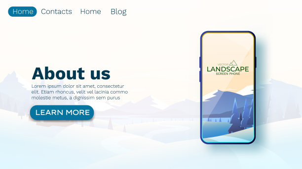 冬季山脉景观智能手机移动图片下载