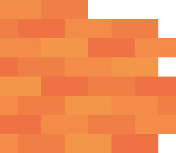 砖墙图标平面风格图片下载