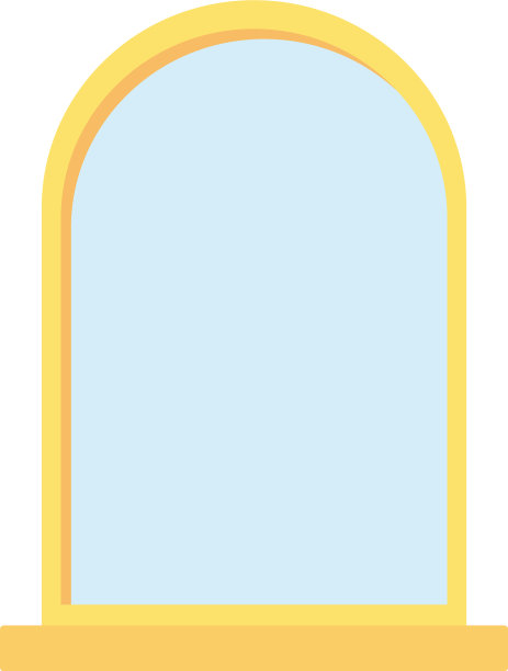 框架窗外立面孤立白色图片下载