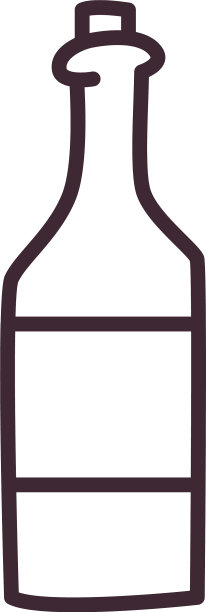 酒瓶线条风格图标设计图片下载