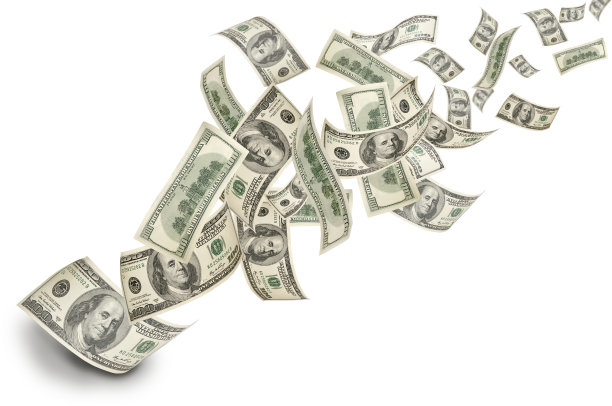 在白人身上飞美元图片下载