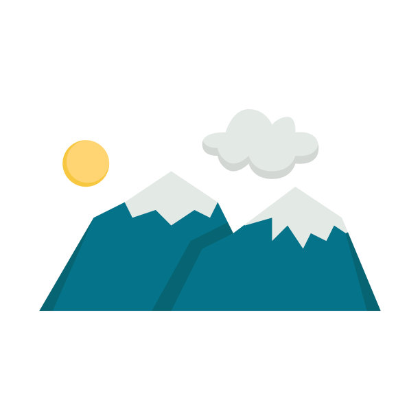 露营山颜色图标设计标志图片下载