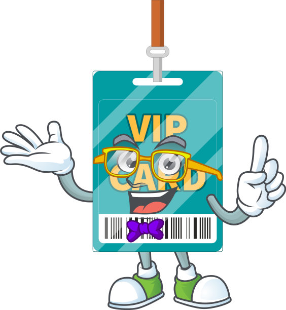 卡通呆子VIP卡，戴着奇怪的眼镜图片下载