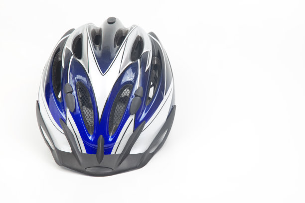 白色背景上的自行车头盔图片下载