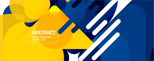 平面的几何圆形形状和动态的线条图片下载