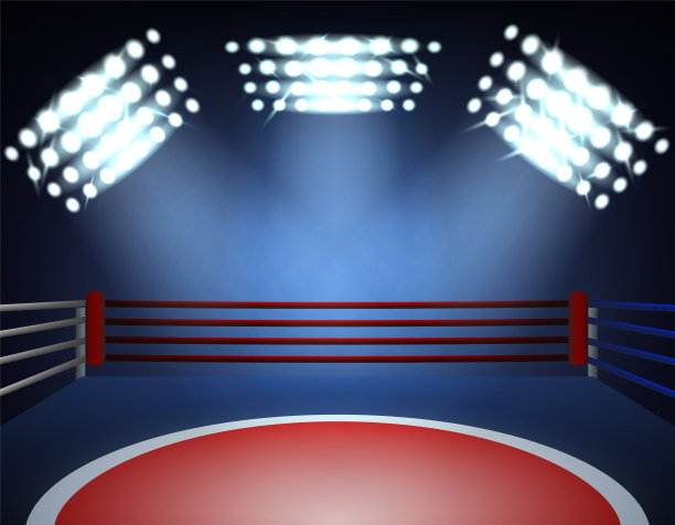 拳台聚光灯构图图片下载