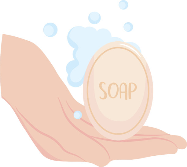 用泡沫肥皂洗手的概念图片下载