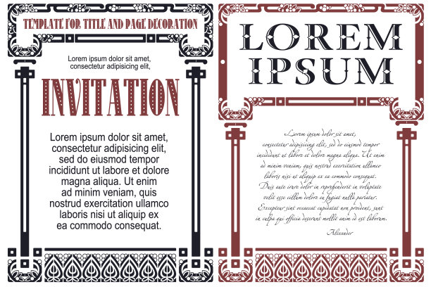 模板菜单传单邀请或贺卡图片下载