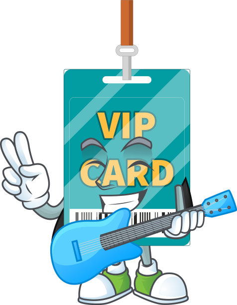 卡通贵宾卡配吉他演奏音乐图片下载