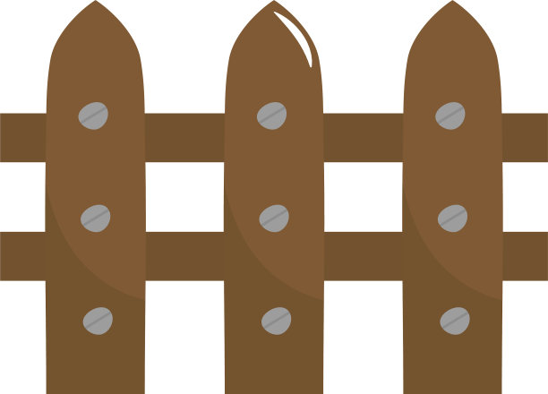 木栅栏图标丰富多彩的设计图片下载