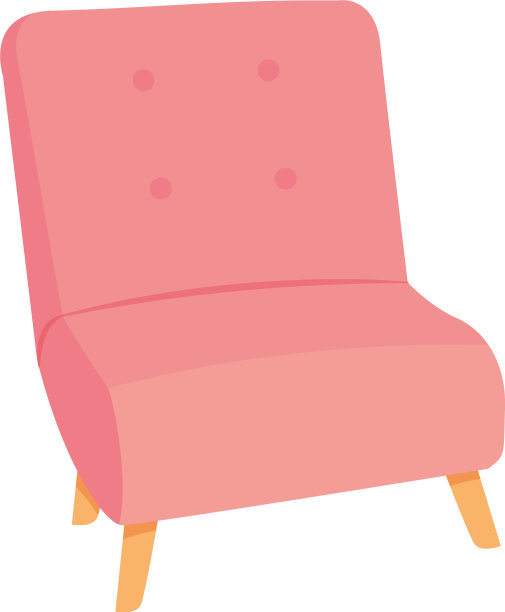 粉色椅子图标彩色设计图片下载