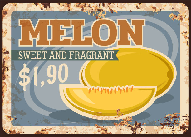 瓜锈迹斑斑的金属板上有古锈的标志图片下载