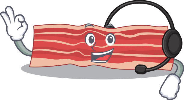 一个令人惊叹的培根吉祥物角色概念穿着图片下载