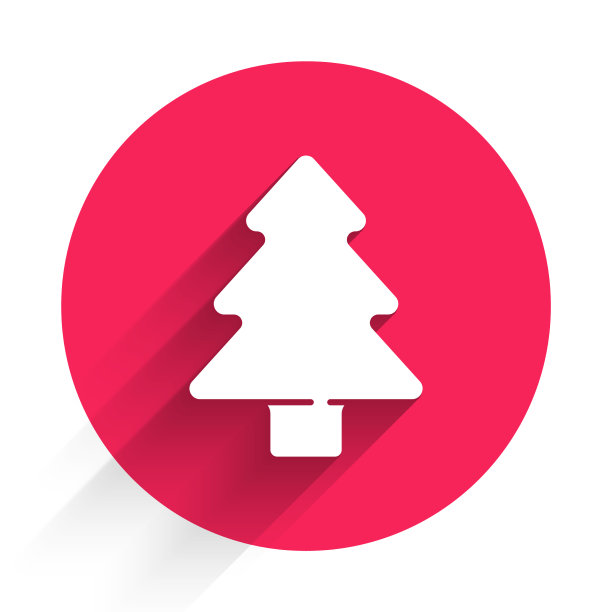 白色树图标孤立与长影森林图片下载